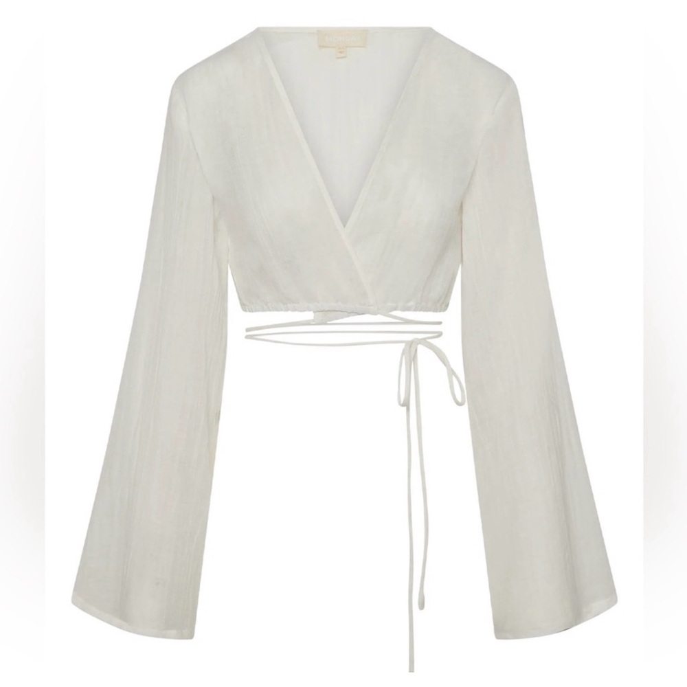 Monday Swimwear linen wrap top